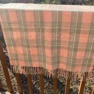 J. Crew peach plaid scarf